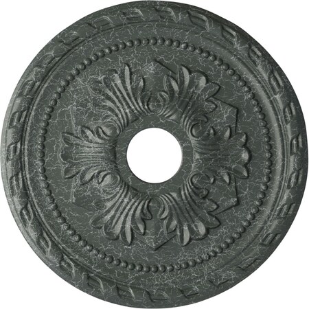 Ekena Millwork Palmetto Medallion (Canopies up to 5"), 20 7/8"OD x 3 5/8"ID x 1 5/8"P, Athenian Green Crackle CM20PMAGC